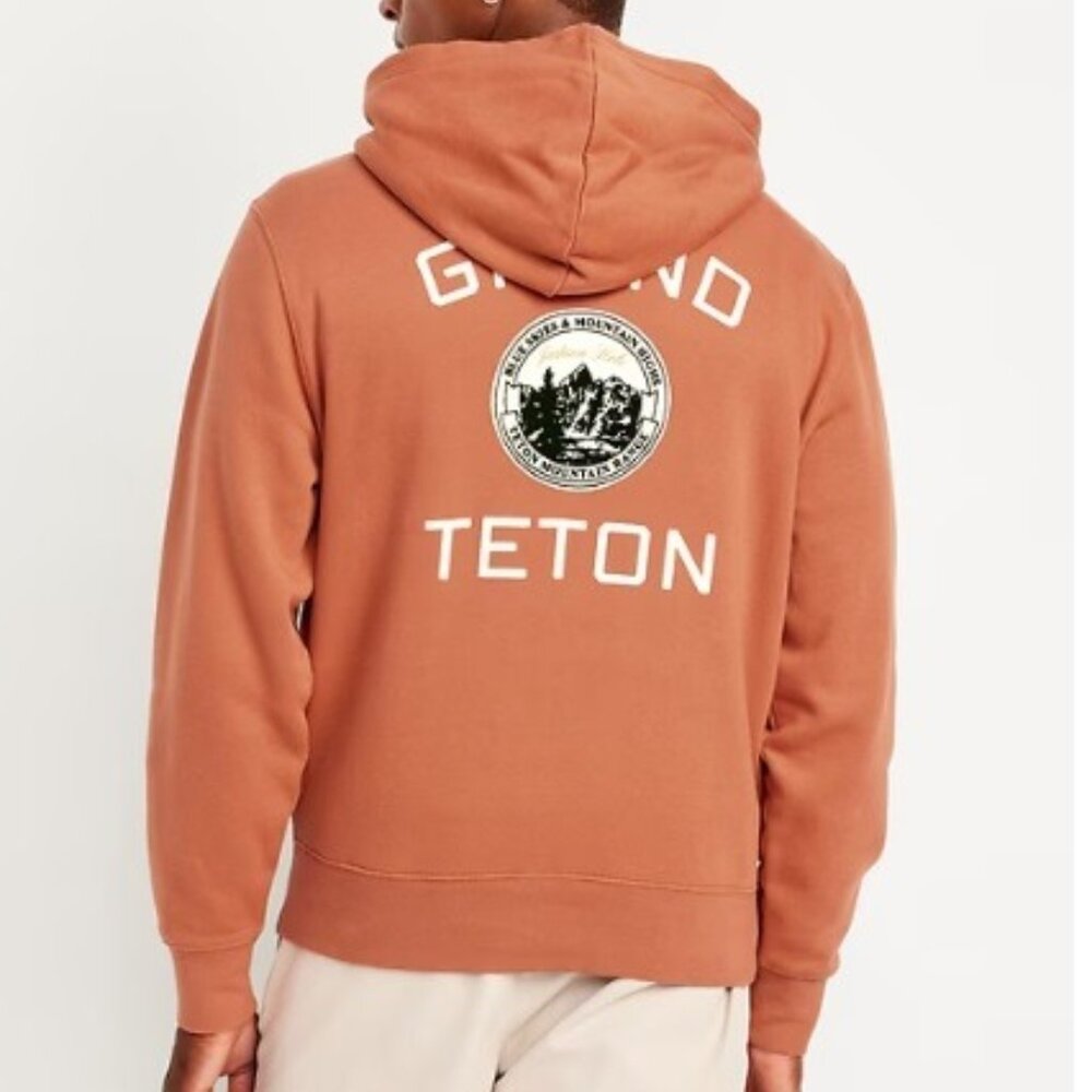 Old Navy Rust Hoodie with Graphic Print